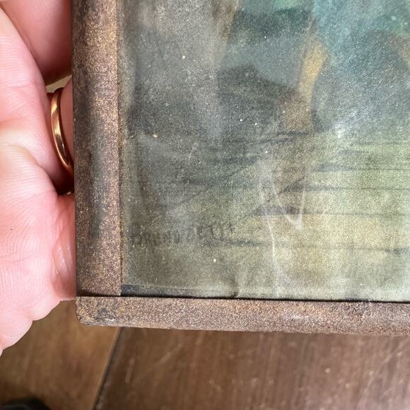 Brunozetti Last Supper Framed Print 1940s Extremely Worn distressed - Picture 5 of 9